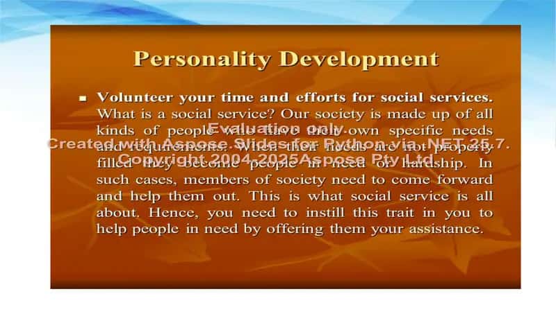 Personality Development 3