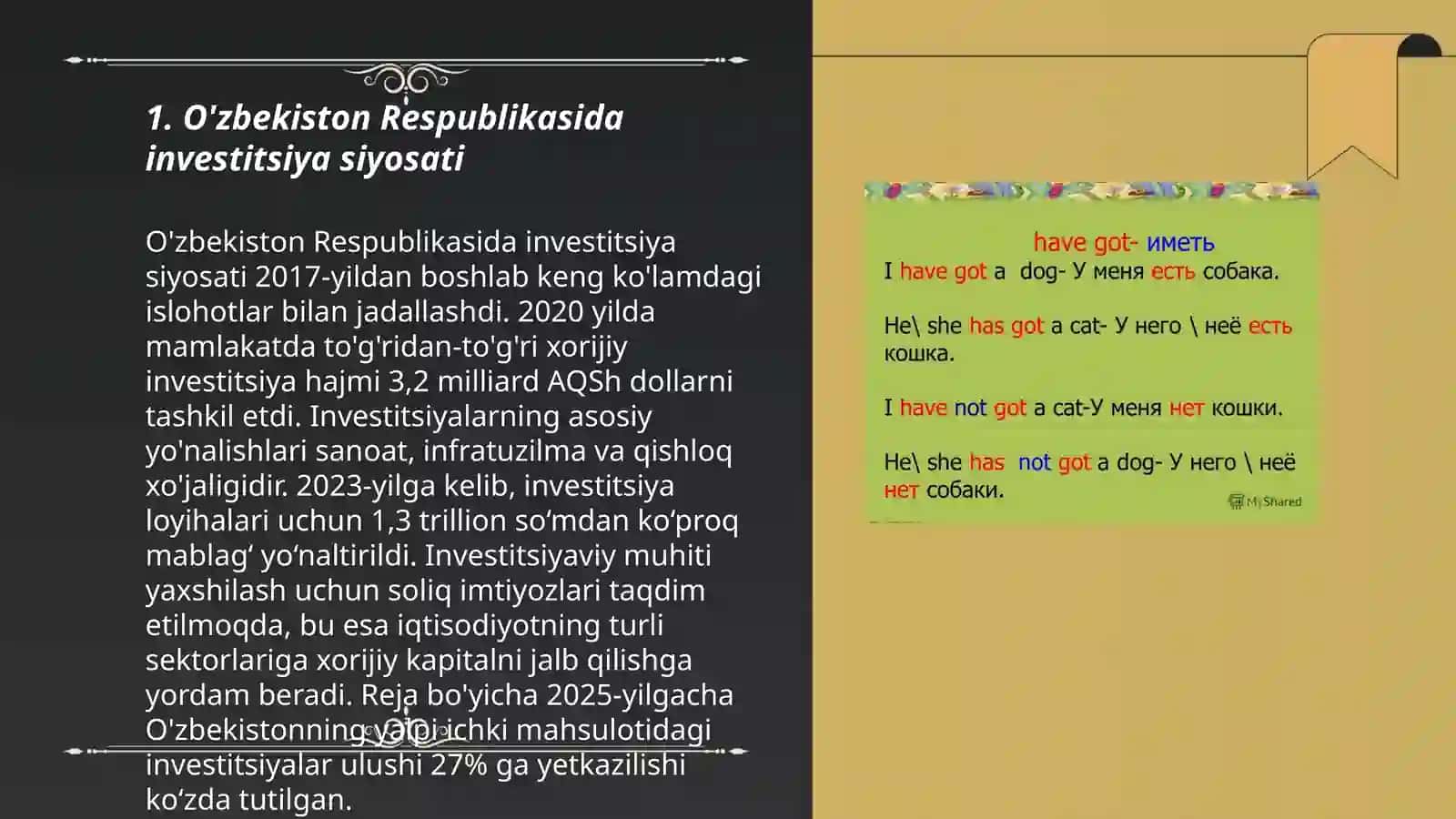 O'zbekiston Respublikasi investitsiya siyosati 3