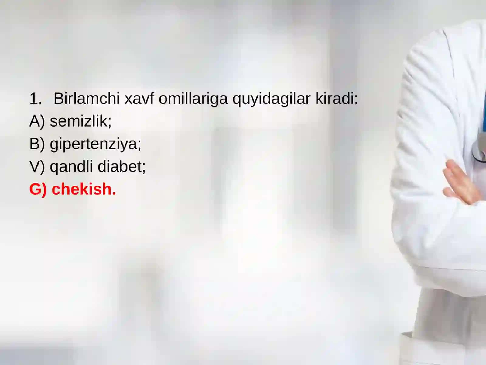 Profilaktika asoslari bo'yicha test topshiriqlari 3