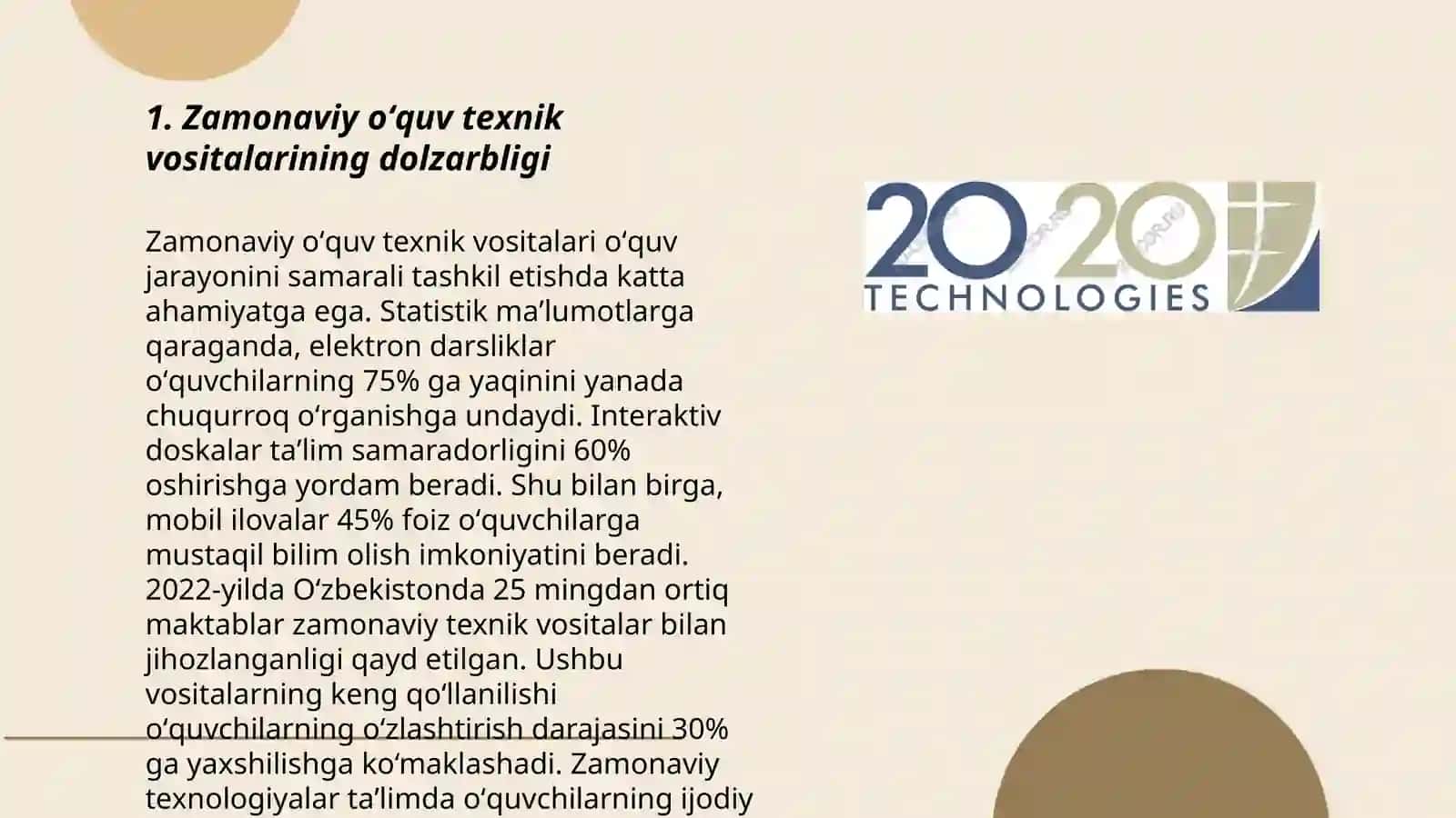 Zamonaviy oʻquv texnik vositalari 3