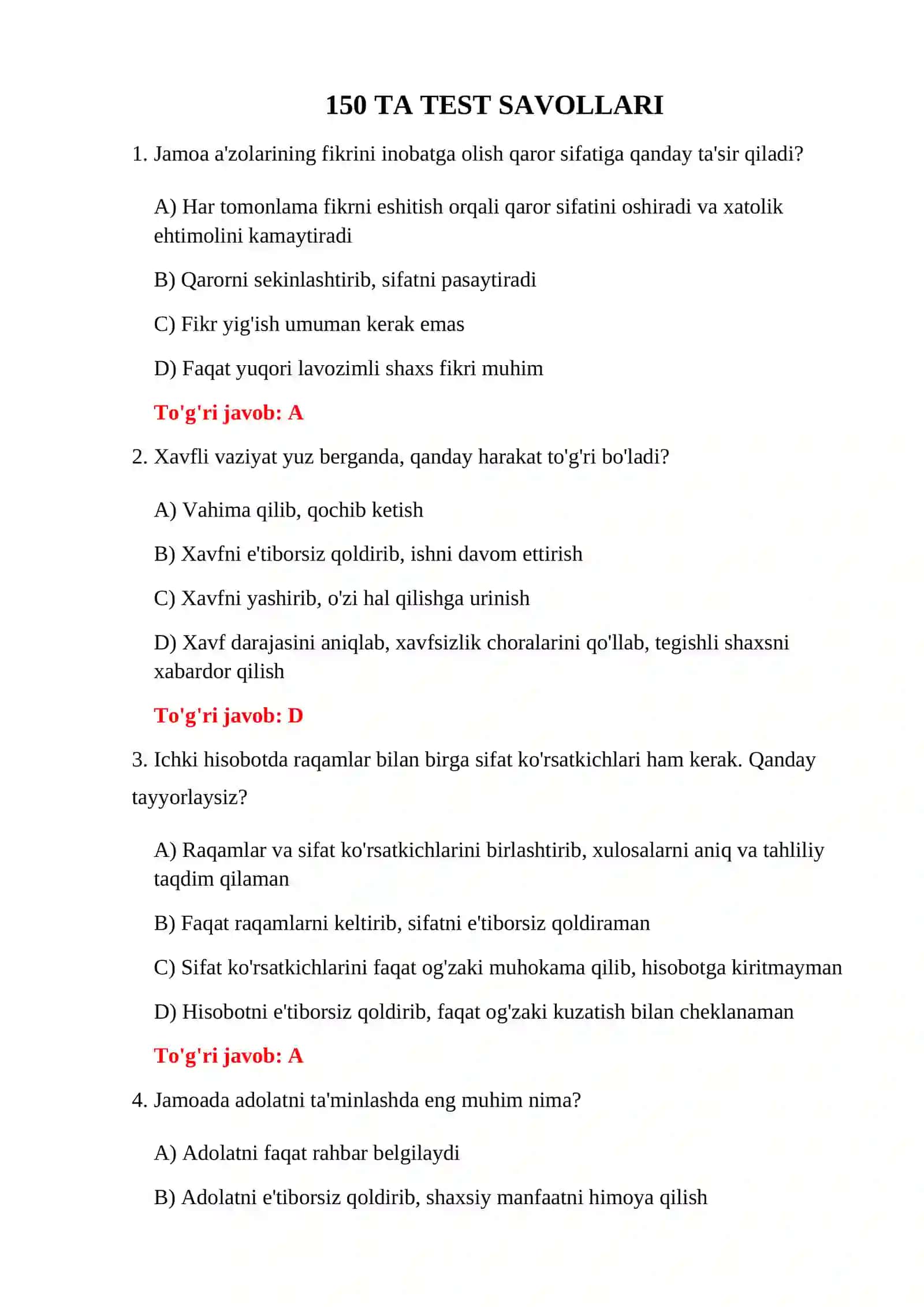 BOJXONA PSIXOLOGIK TEST 2026 3