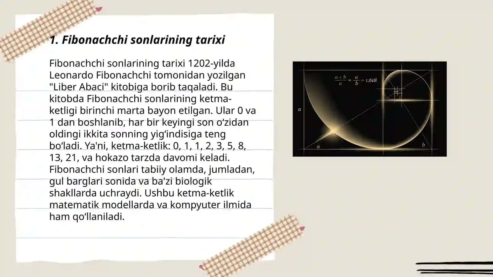 Fibonachchi sonlari 3