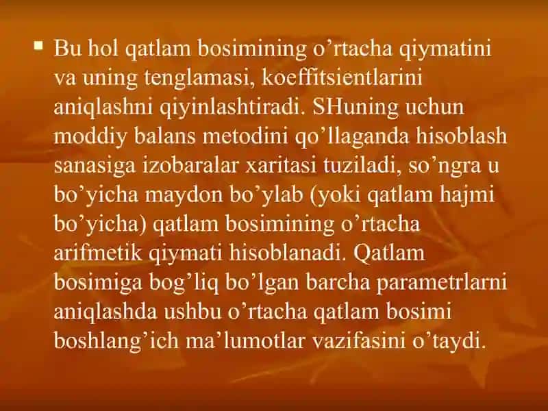 Moddiy Balans Metodi 3