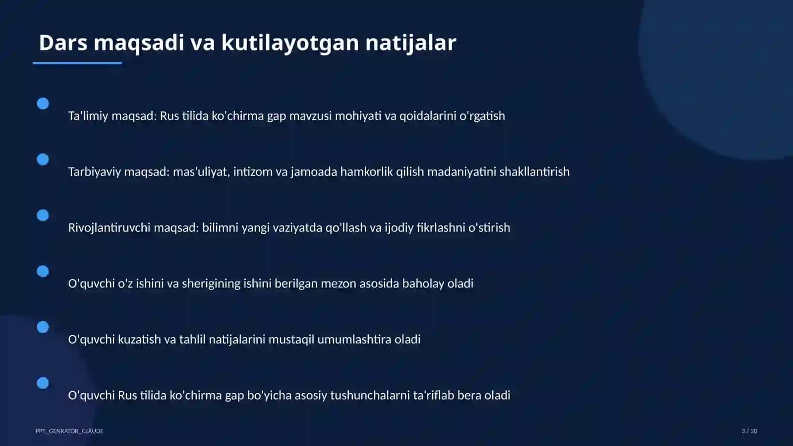 Rus tilida ko'chirma gap (9-sinf) 3