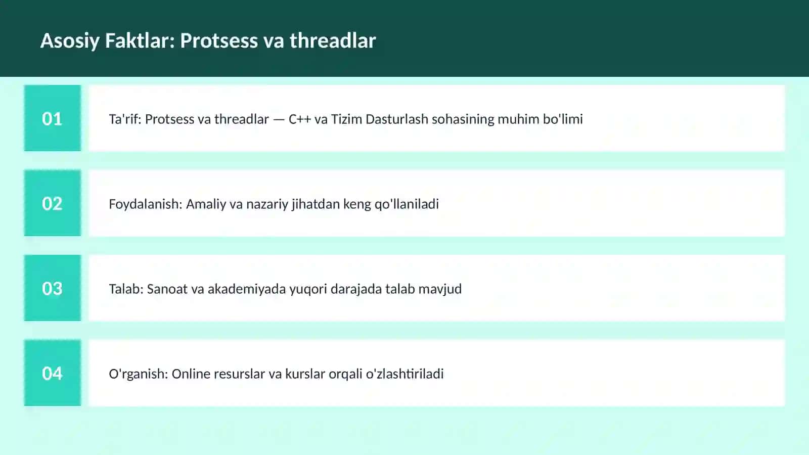 Protsess va threadlar 3