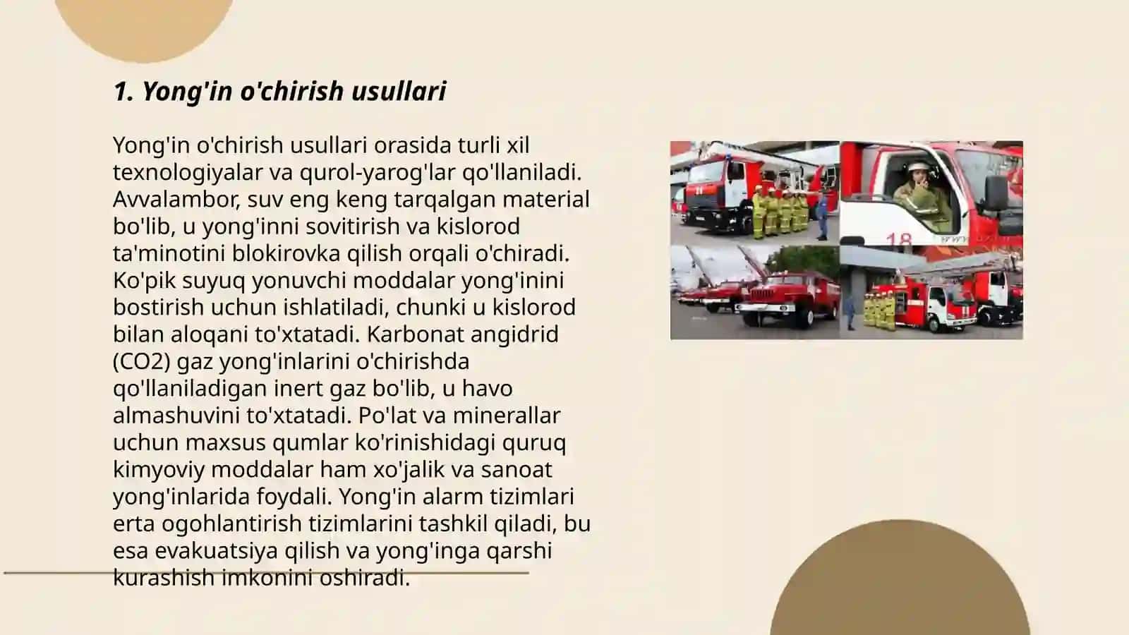 Yong'in o'chirish guruhlari va anjomlari 3