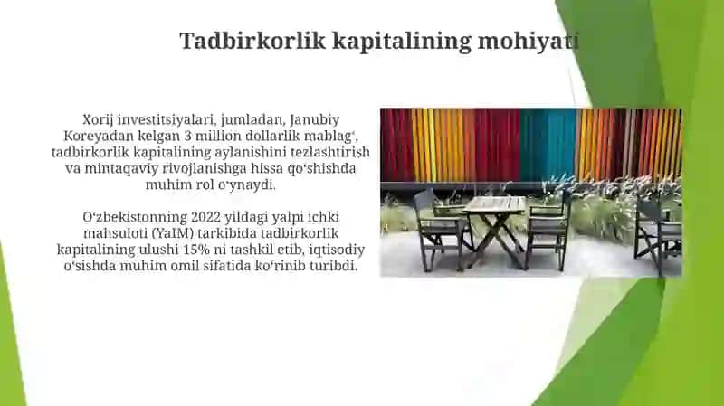 Tadbirkorlik kapitali va uning aylanishi 3
