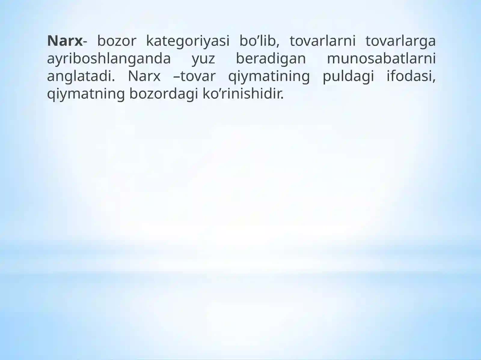 Narx mexanizimi 3