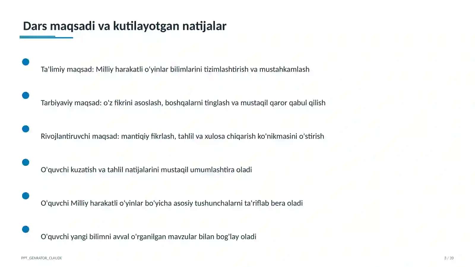 Milliy harakatli o'yinlar (4-sinf) 3