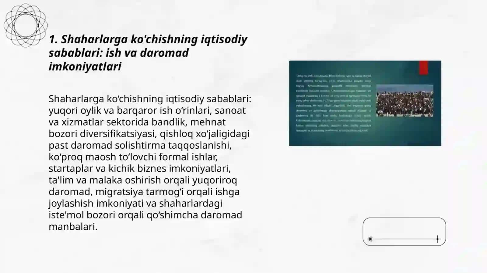 Urbanizatsiya: aholining shaharlarga ko'chish sabab va oqibatlari 3