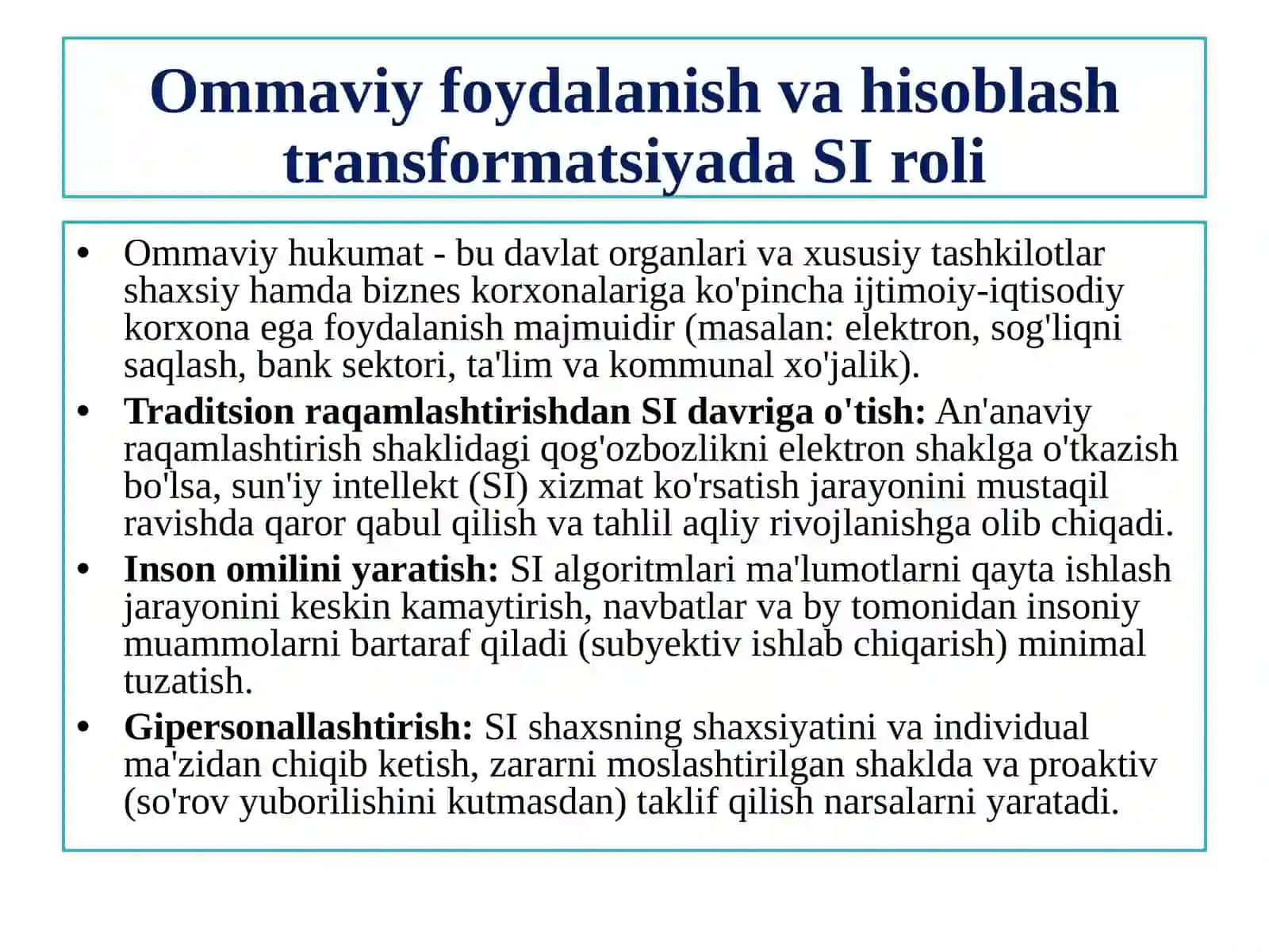 Sun'iy intellekt asosida ommaviy xizmatlami avtomatlashtinsh bo’yicha ilmiy maqolalar tahlili 3