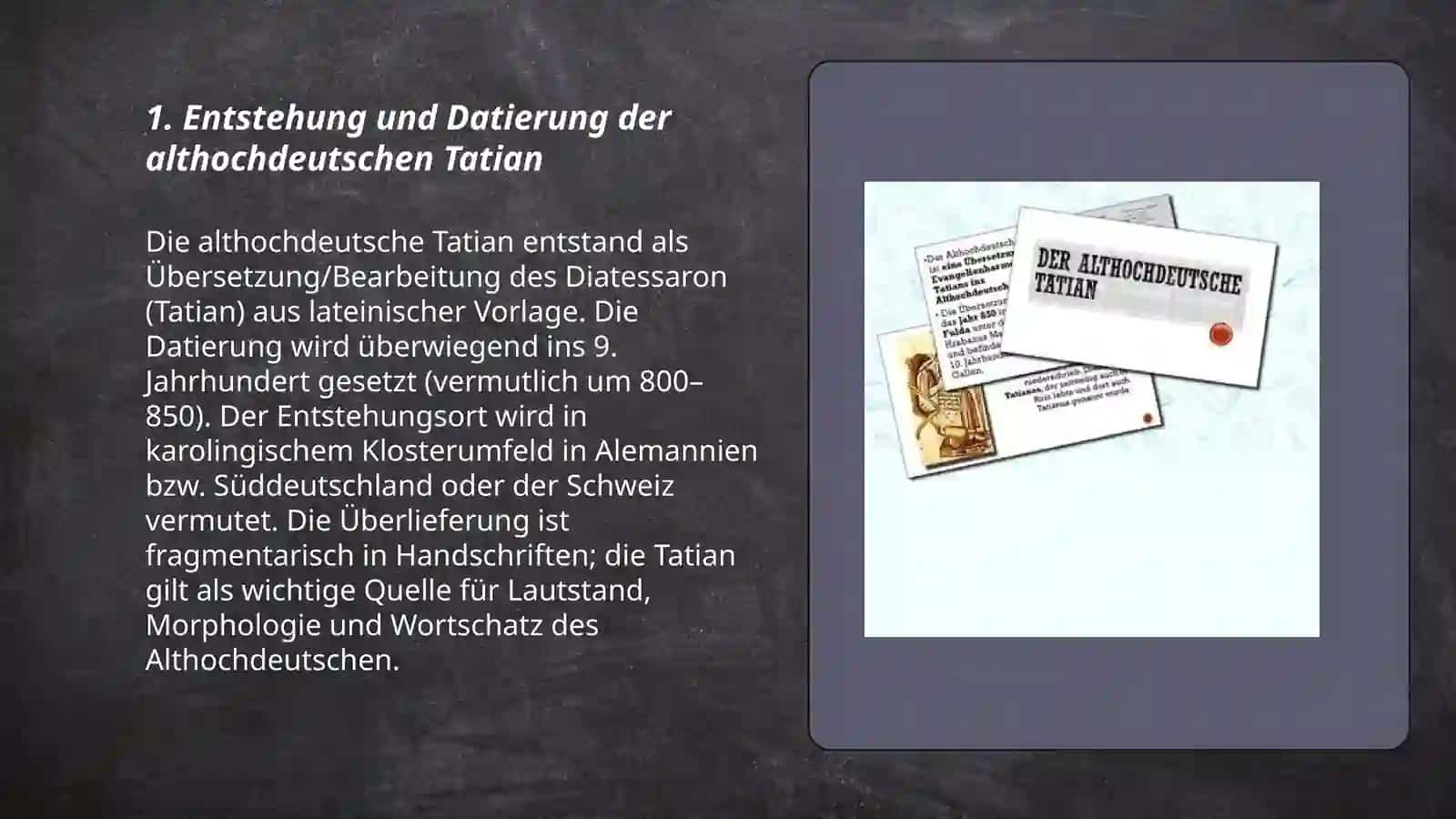 Die althochdeutsche Tatian 3