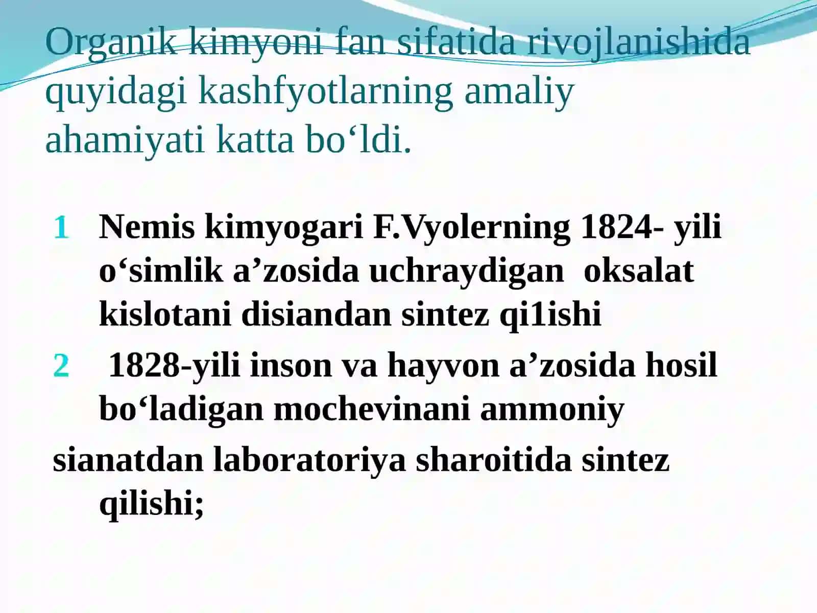 ORGANIK KIMYONING TUZILISH NAZARIYASI 3