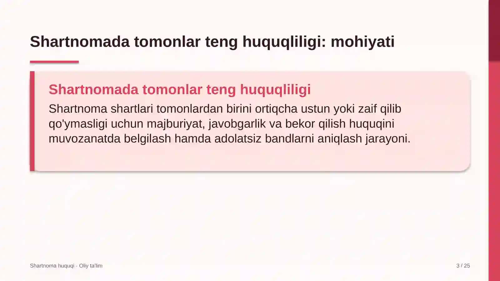 telemeditsinada shartnoma tuzishda tomonlarning teng huquqliligini ta'minlash 7992 3