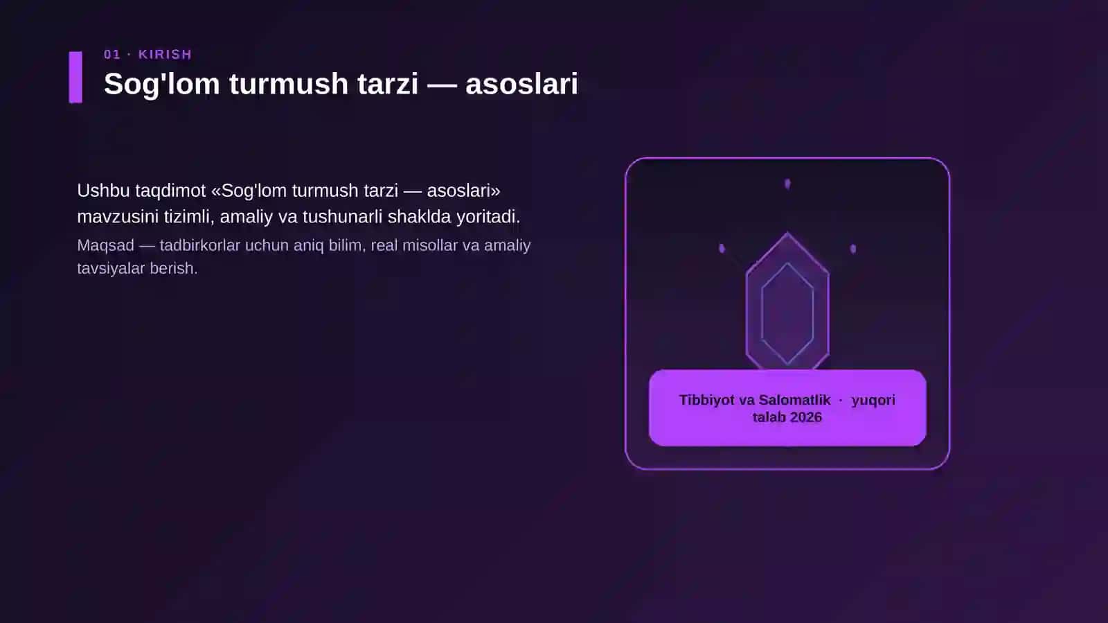 Sog'lom turmush tarzi — asoslari 3