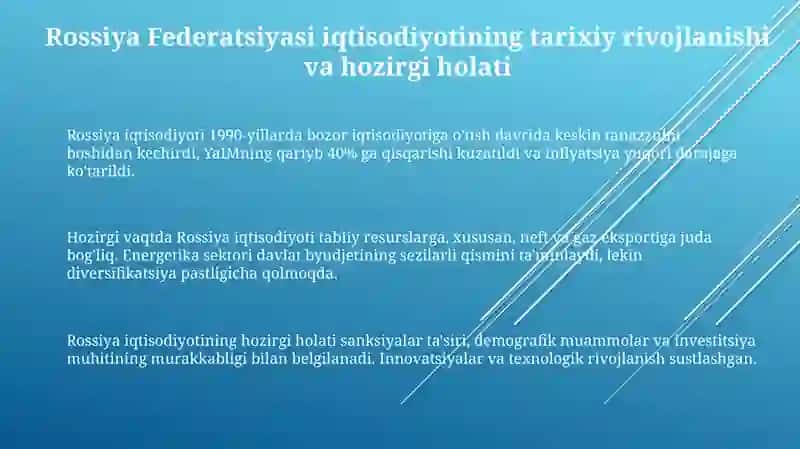 Rossiya federatsiyasi xo’jaligi 3