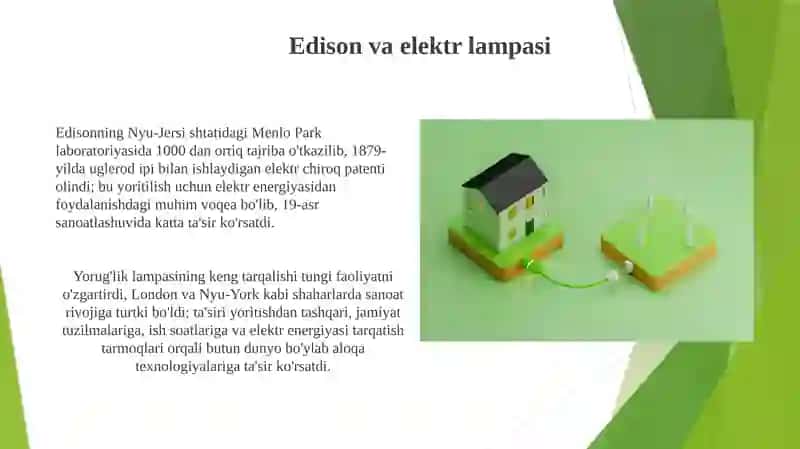 Edison va elektr lampasi 3