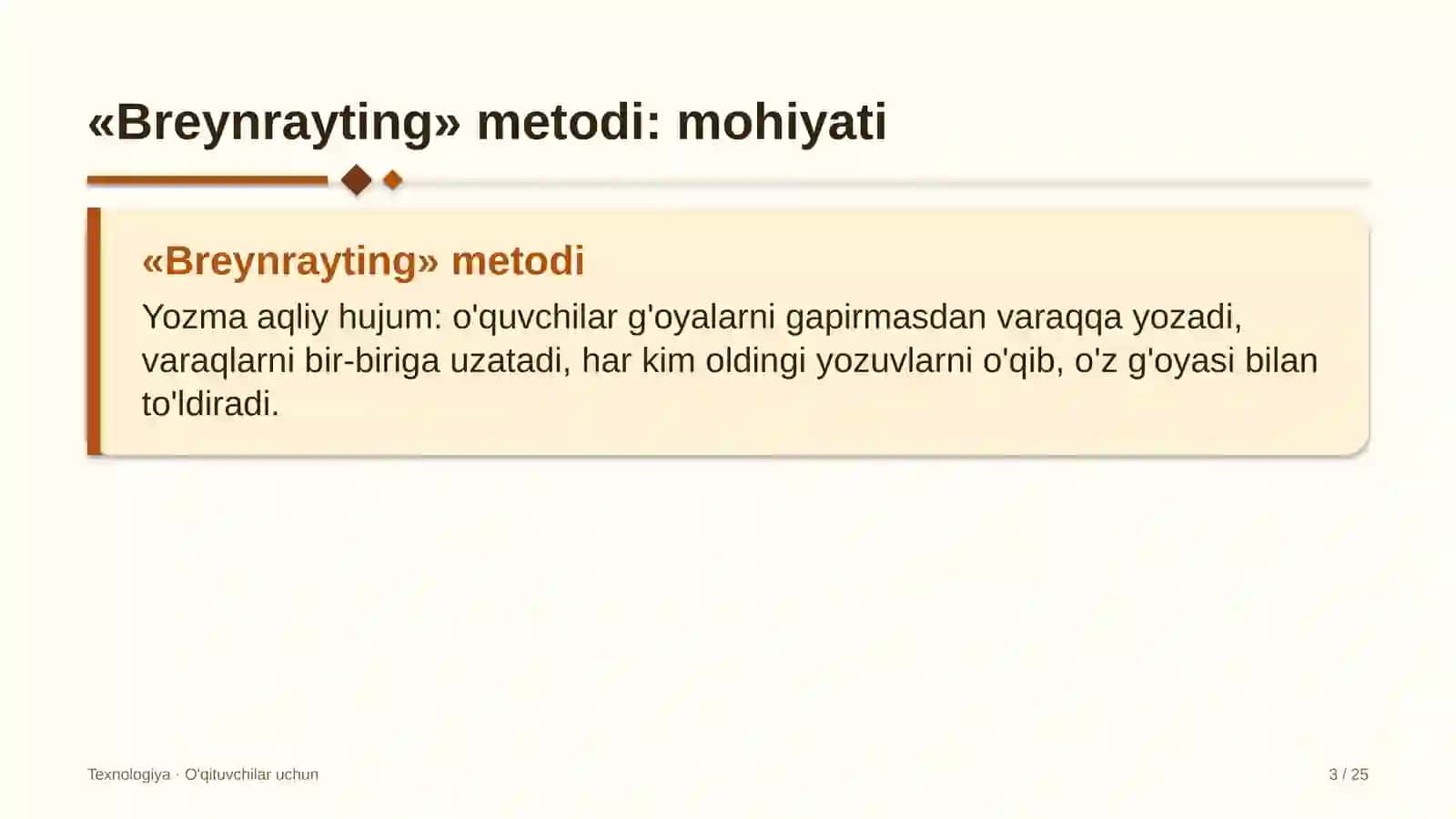 texnologiya darslarida breynrayting metodidan foydalanish 5693 3