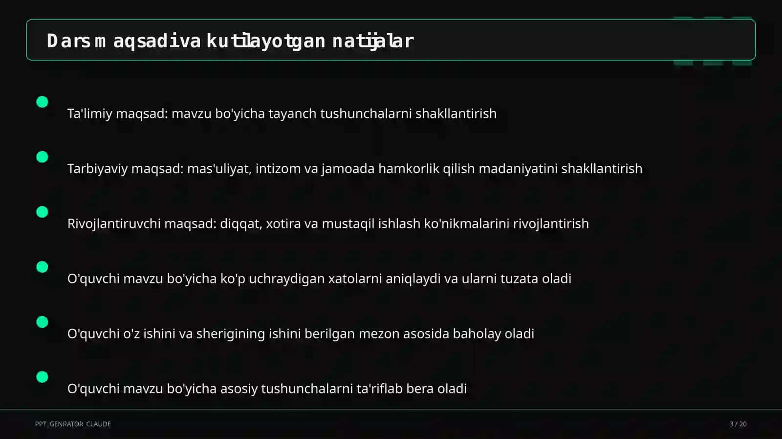 Texnologiya xonasida xavfsizlik qoidalari (5-sinf) 3