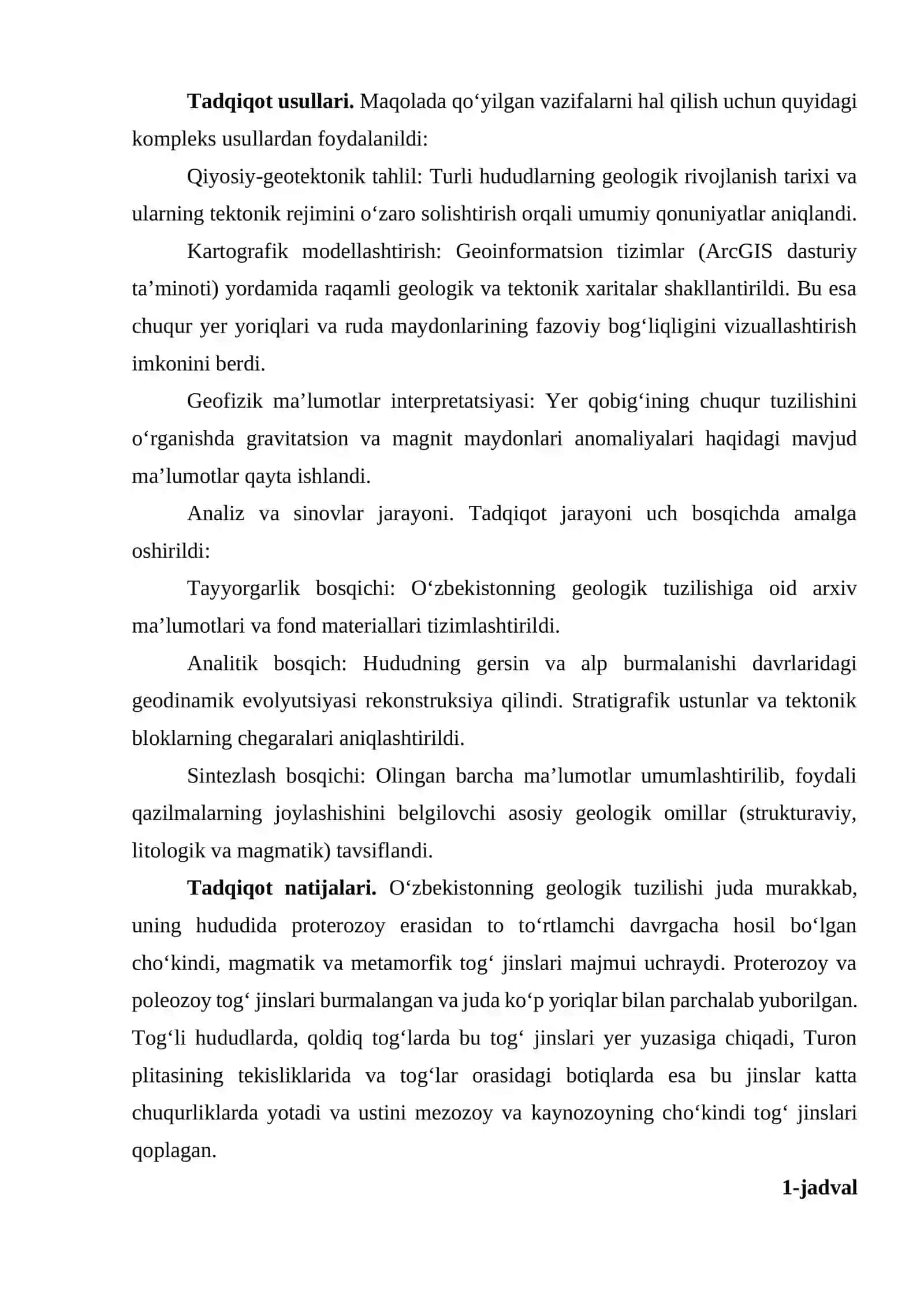 O‘ZBEKISTON HUDUDINING GEOLOGIK TUZILISHI 3