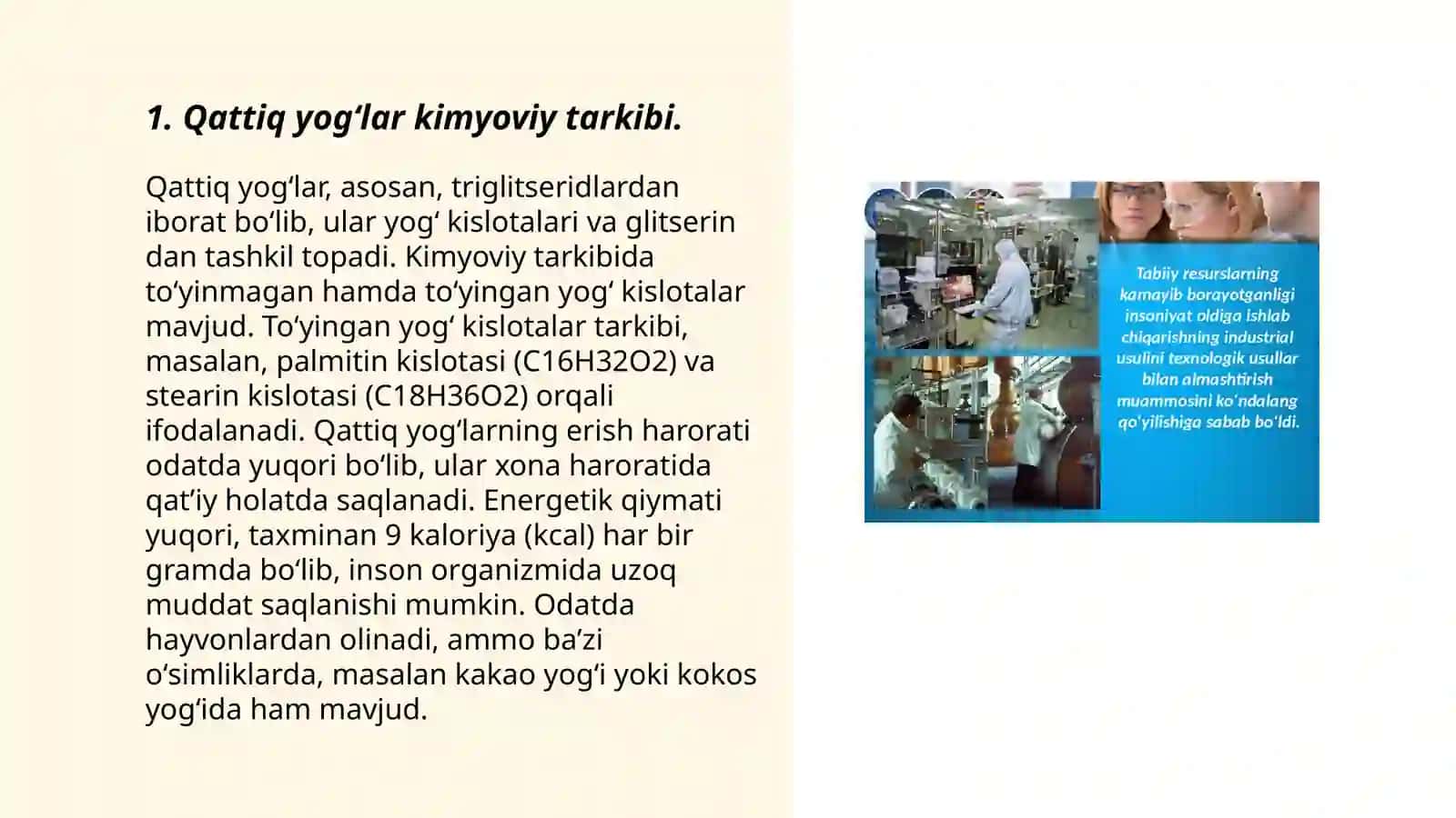 Qattiq yogʻlar va yuvuvchi vositalarni ishlab chiqarish istiqbollari 3
