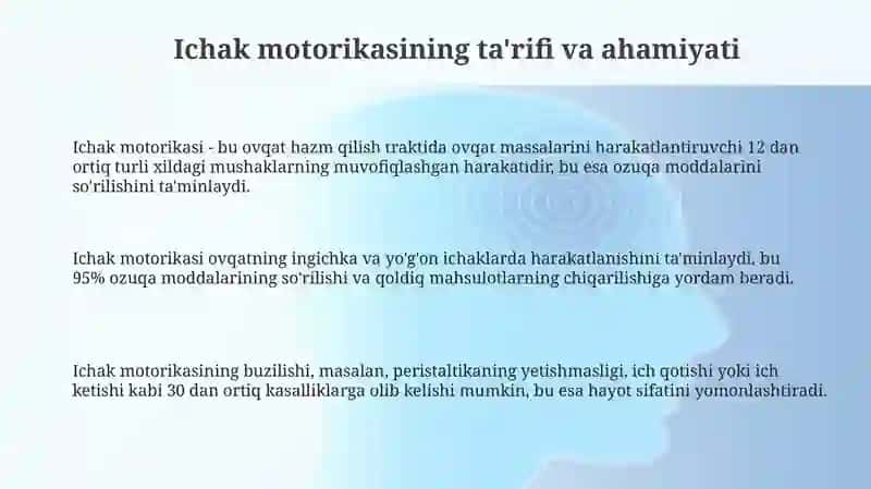 Ichak motorikasi va uning fizologik nazorat 3