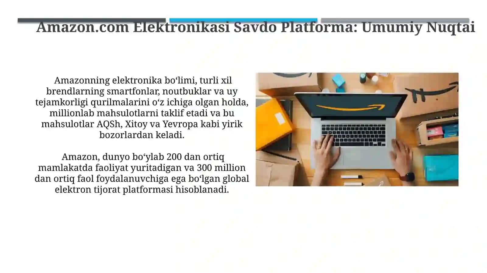 Amazon.com Электрон Дўкони Платформаси 3