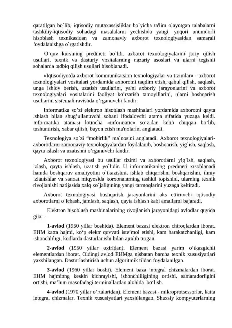 Zamonaviy informatsion-kommunikatsion texnologiyalarining texnik ta’minoti 3