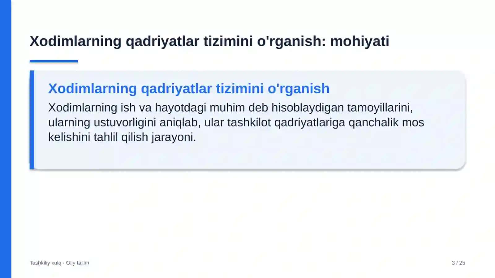 Ekoturizmda xodimlarning qadriyatlar tizimini o'rganish 3