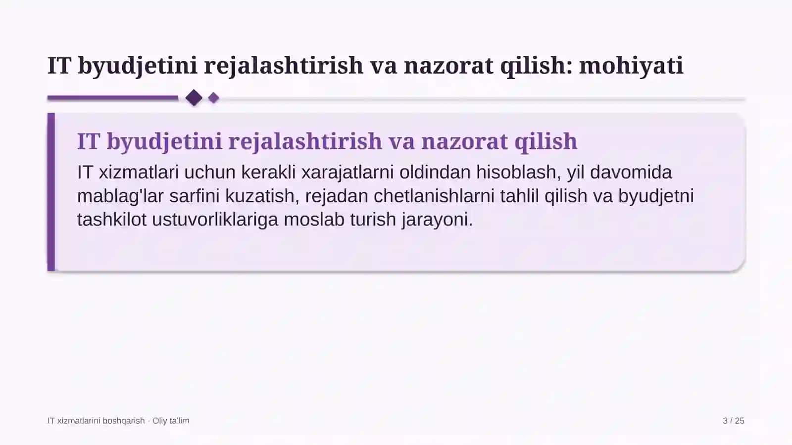 tom yopish ishlarida axborot texnologiyalari byudjetini rejalashtirish va nazorat qilish 1165 3