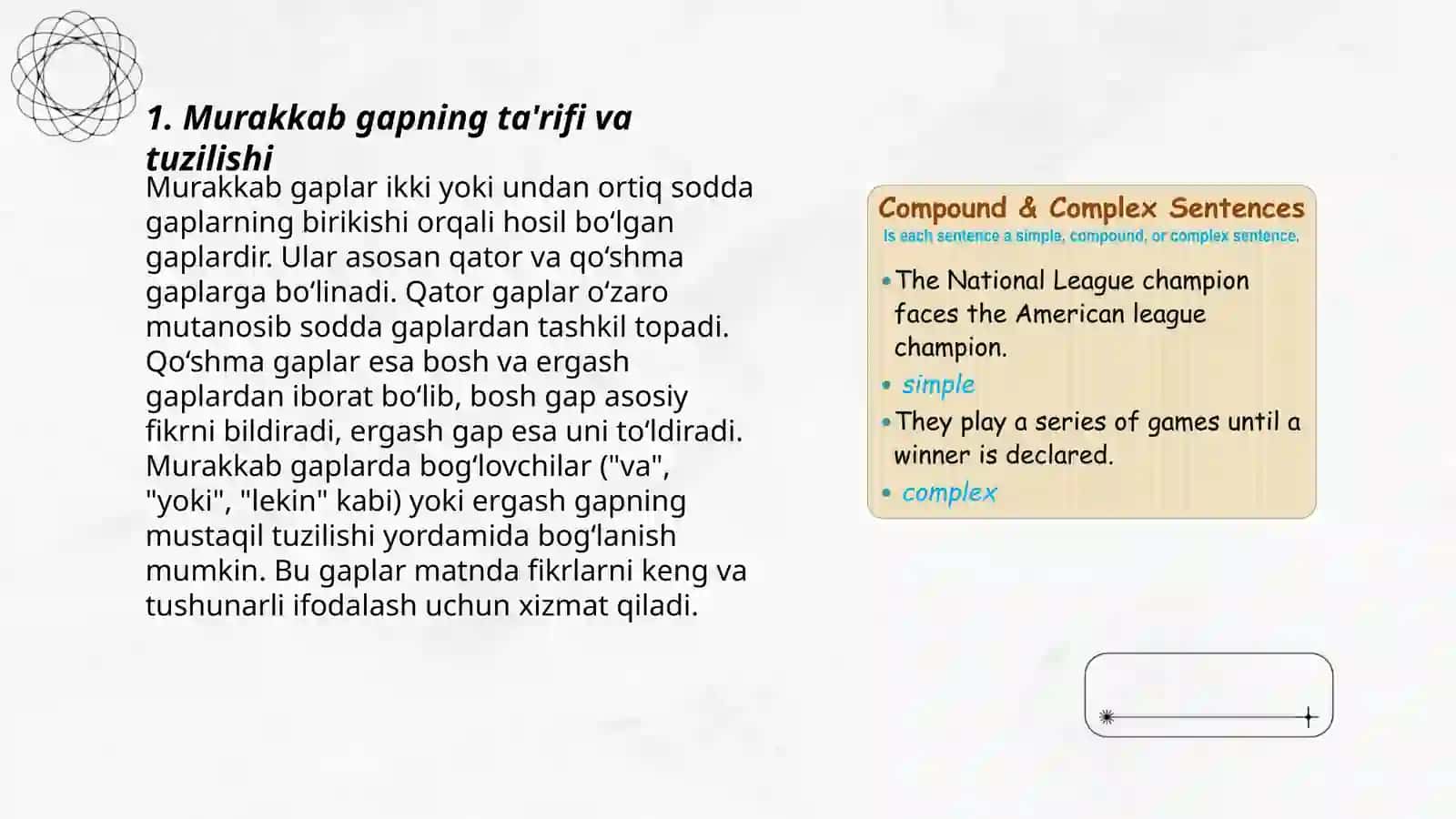 Murakkab qoʻshma gaplar 3
