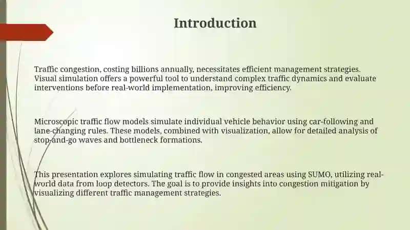 Visual Simulation of Traffic Flow in Congested Areas 3