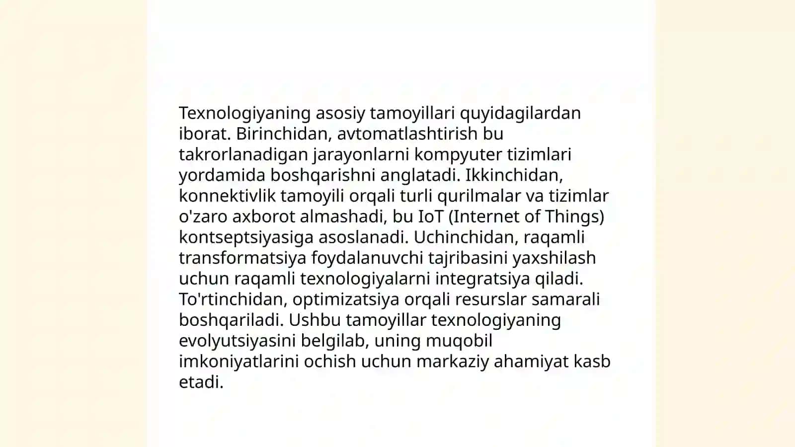 Texnologiya va dizayn” yo‘nalishi mazmuni, o‘quvchilar egallashlari lozim bo‘lgan bilim, ko‘nikma va malakalar 3
