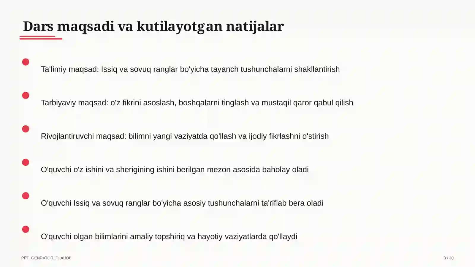 Issiq va sovuq ranglar (2-sinf) 3