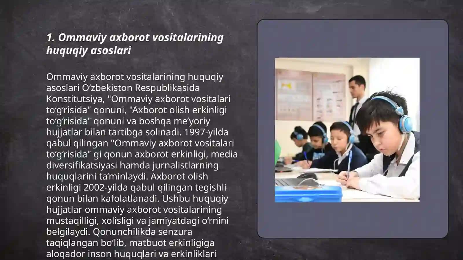 Ommaviy axborot vositalarining huquqiy asoslari 3