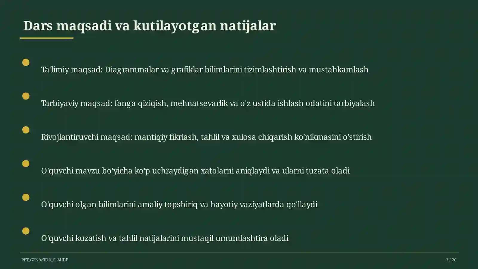 Diagrammalar va grafiklar (6-sinf) 3