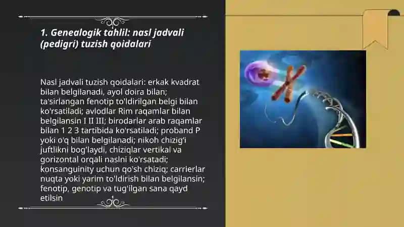 Odam genetikasining usullari genyalogik va egizaklar 3