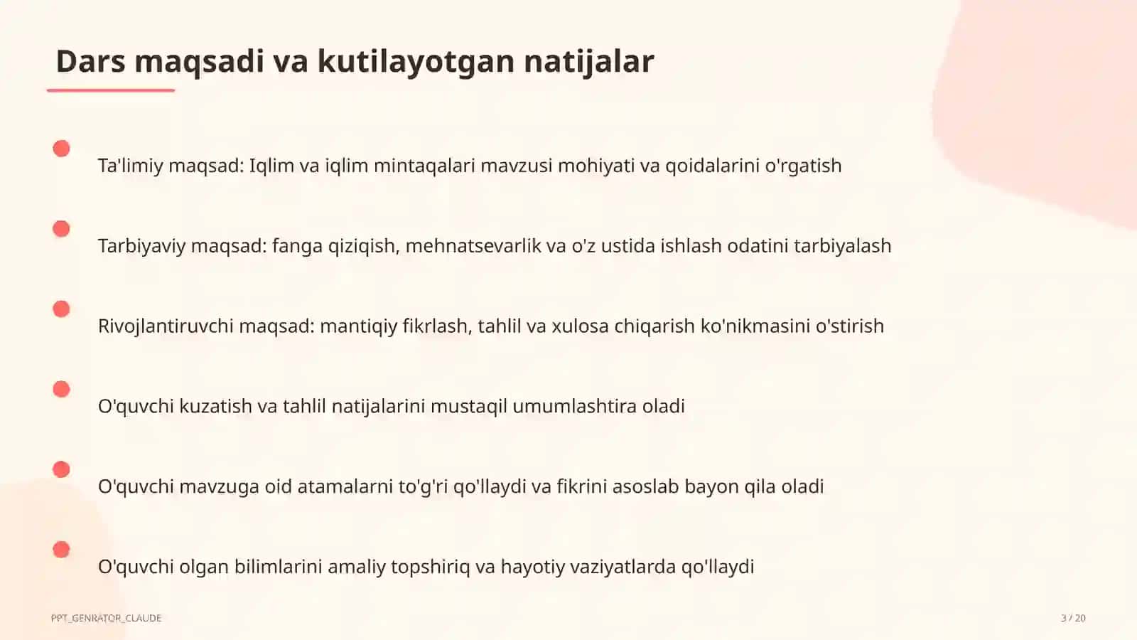 Iqlim va iqlim mintaqalari (6-sinf) 3