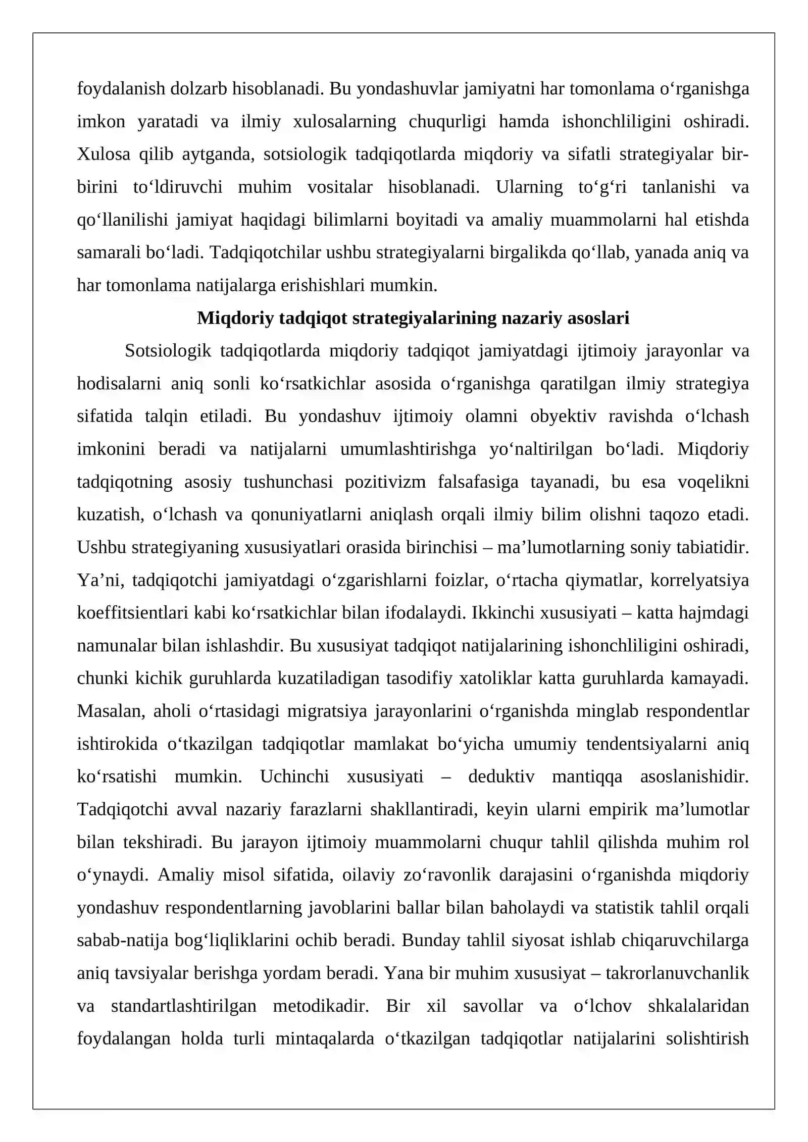 Sotsiologik taḍqiqotlar miqdoriy va sifatli strategiyalari 3