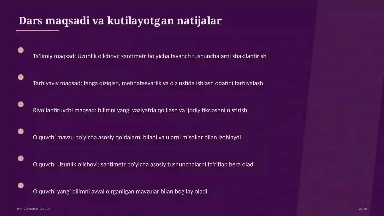 Boshlang'ich sinf: Matematika 3