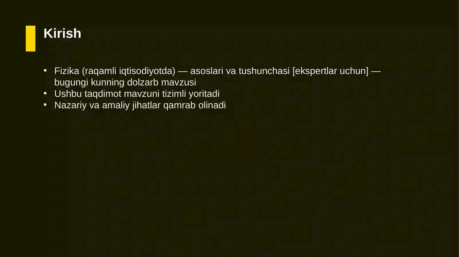 Fizika (raqamli iqtisodiyotda) — asoslari va tushunchasi [ekspertlar uchun] 3