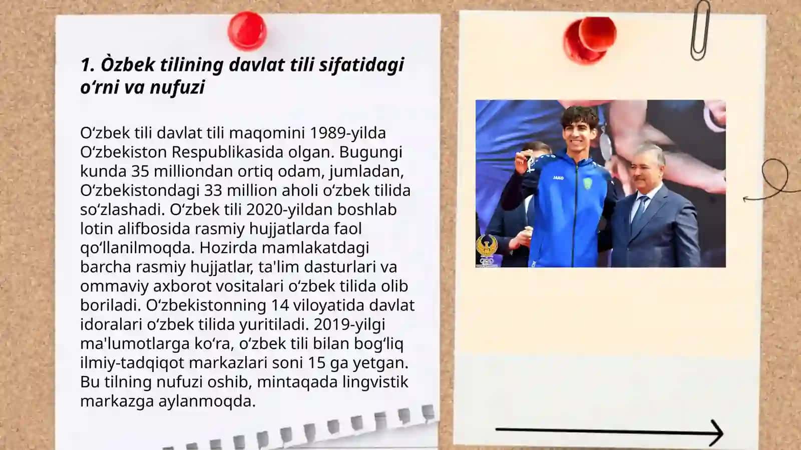 Õzbek tilining davlat tili sifatidagi nufuzi va mavqeyini tubdan oshirish chora-tadbirlari 3