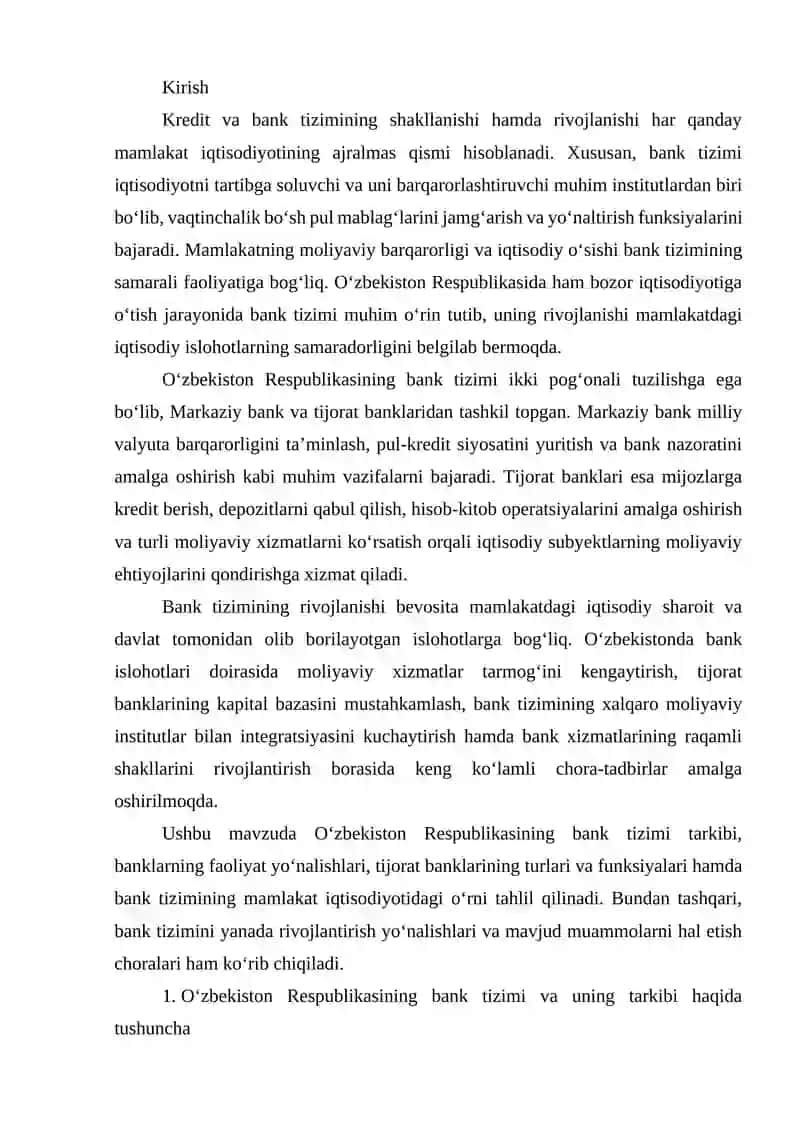 Bank tizimini tushunish 3