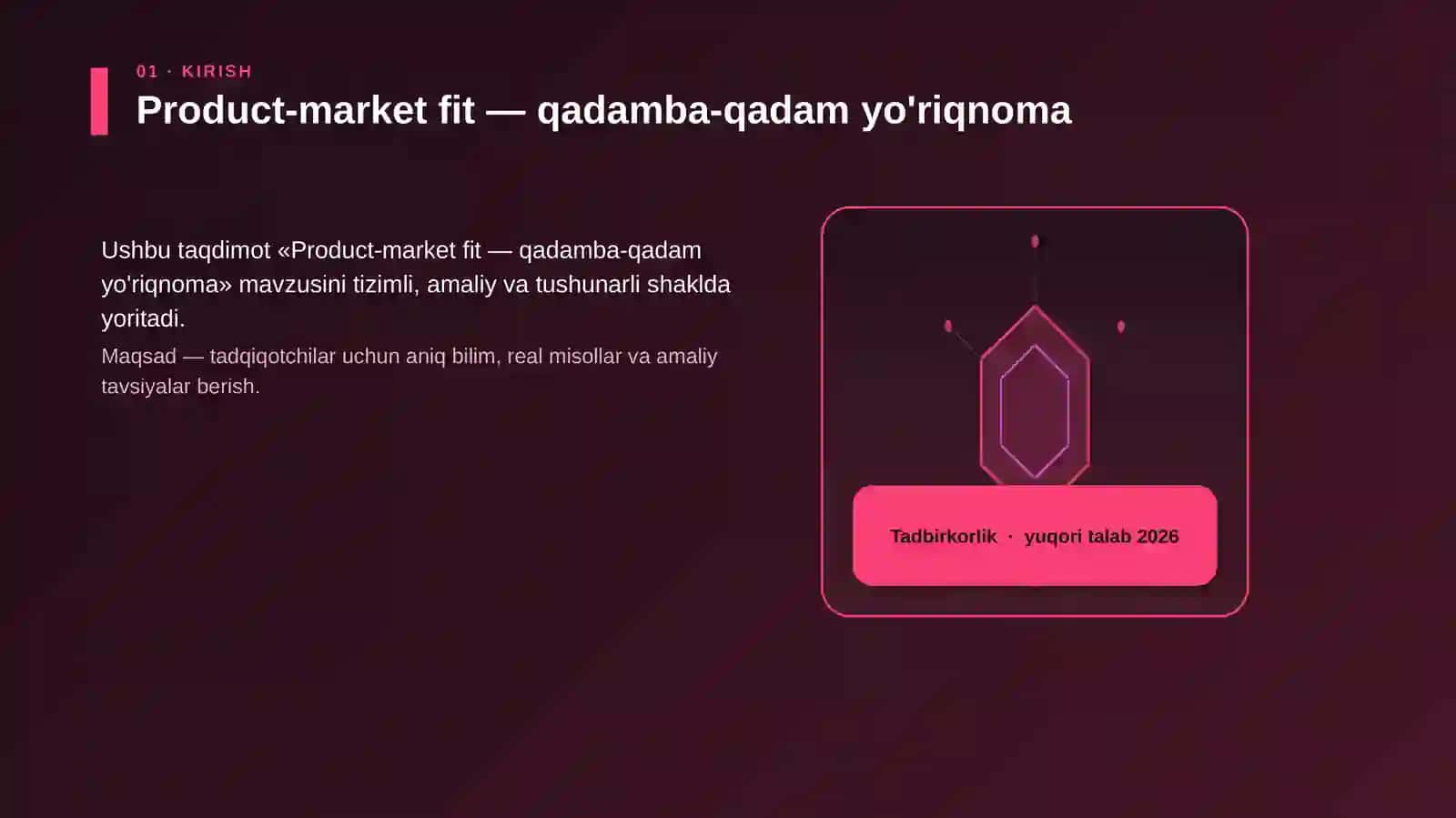 Product-market fit — qadamba-qadam yo'riqnoma 3