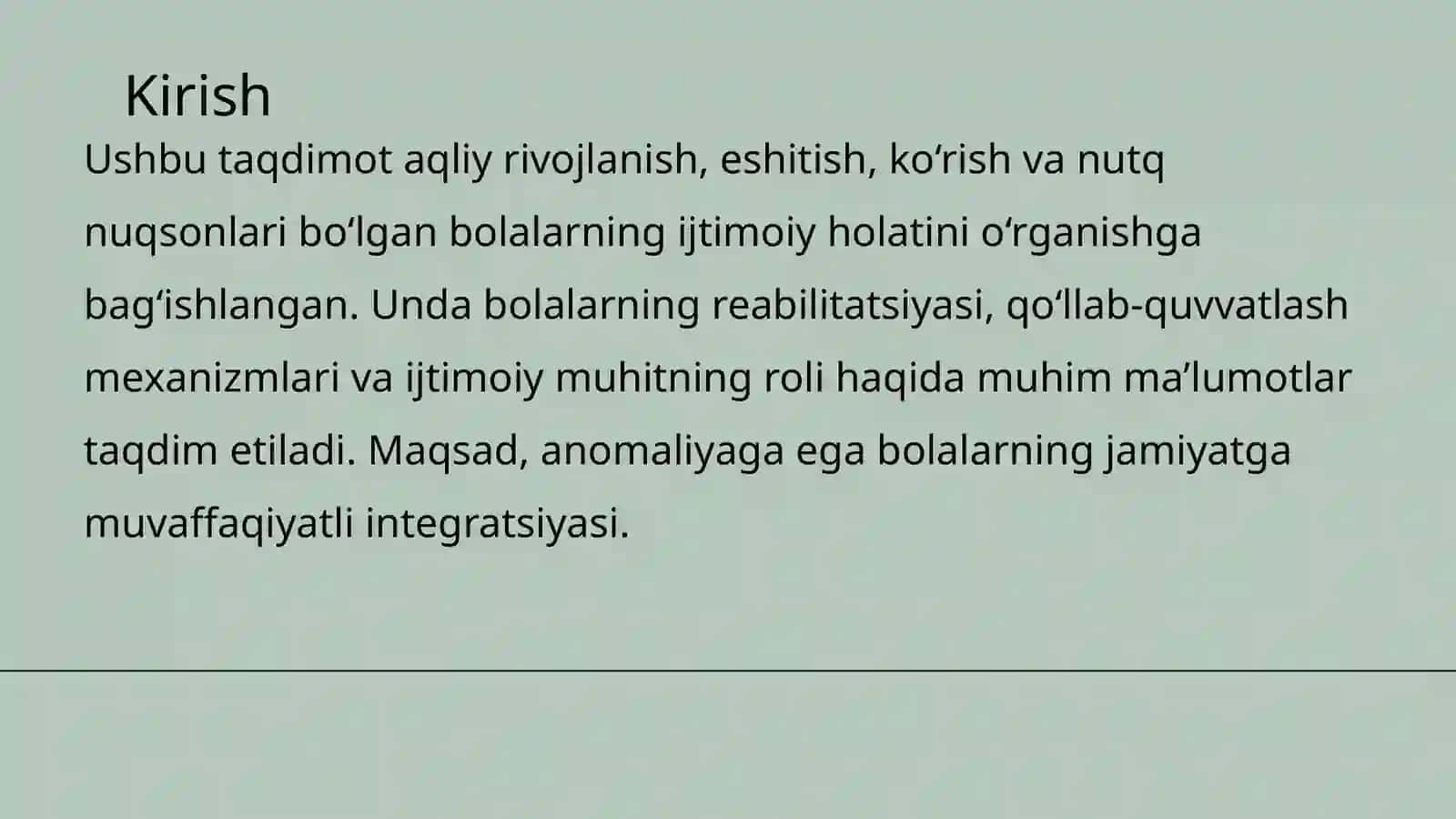 O‘zbekiston Respublikasida anomal bolalarning ijtimoiy holati 3