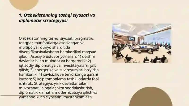 Oʻzbekistonning tashqi siyosati va diplomatik strategiyasi 3