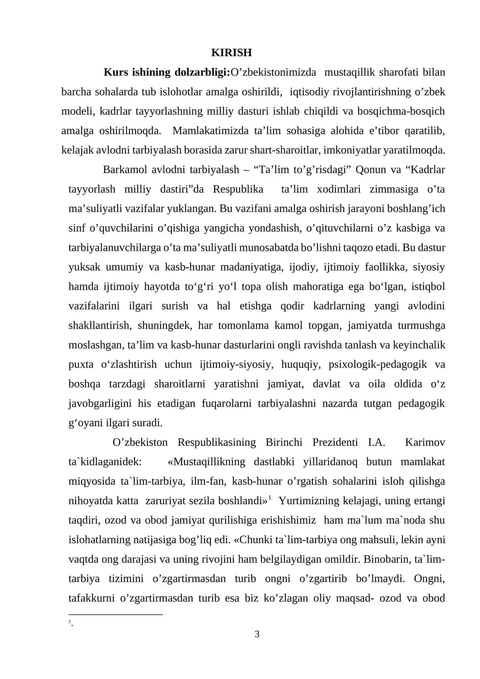 BOSHLANG`ICH SINFLARDA TEKSHIRUV DIKTANTI VA     UNI TASHKIL ETISH  KURS ISHI 3