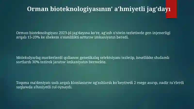 O‘rmon biotexnologiyasining holati va rivojlanishi 3