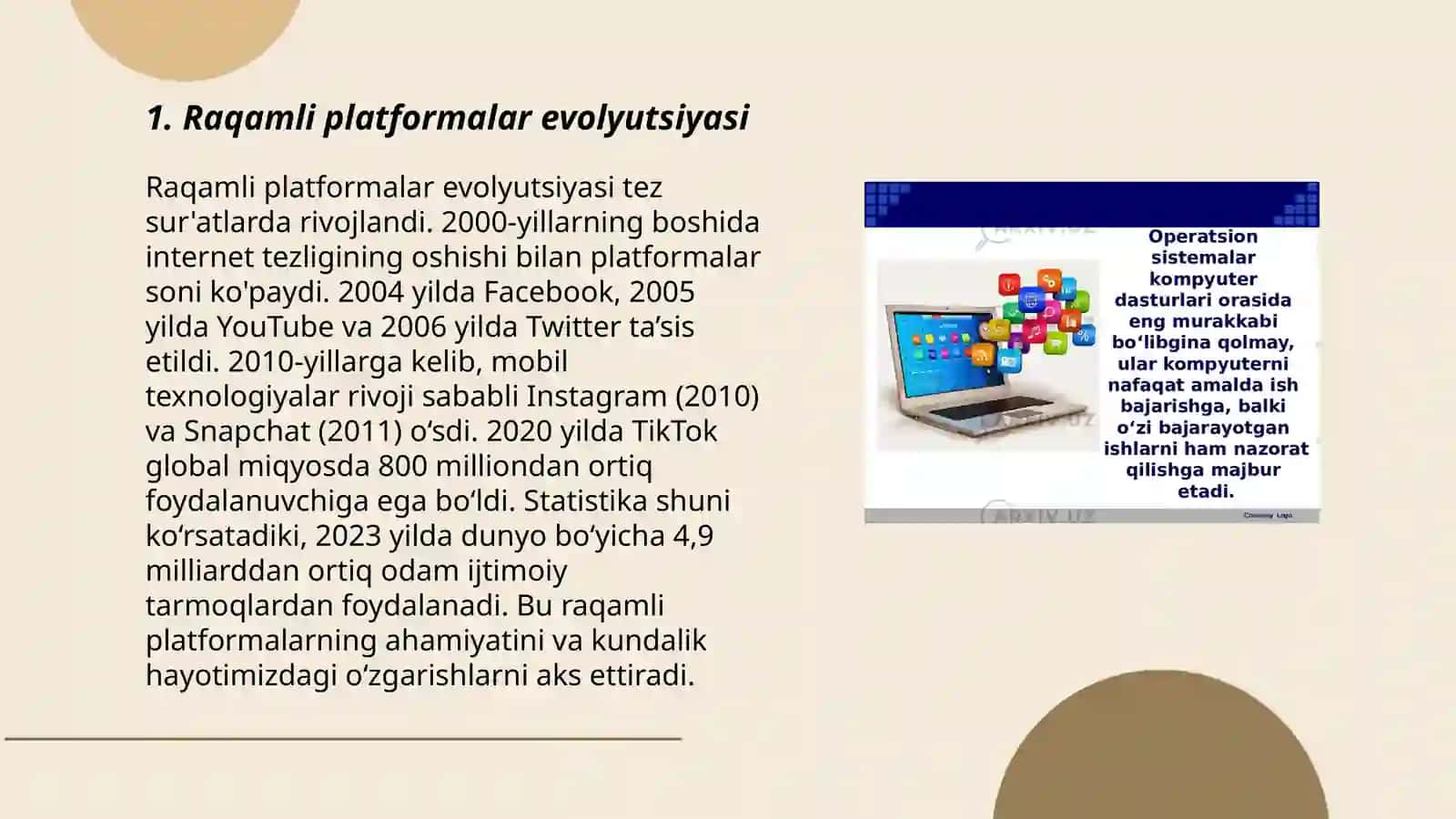 Jahonda raqamli platformalarni rivojlanish tendensiyalari turlari 3