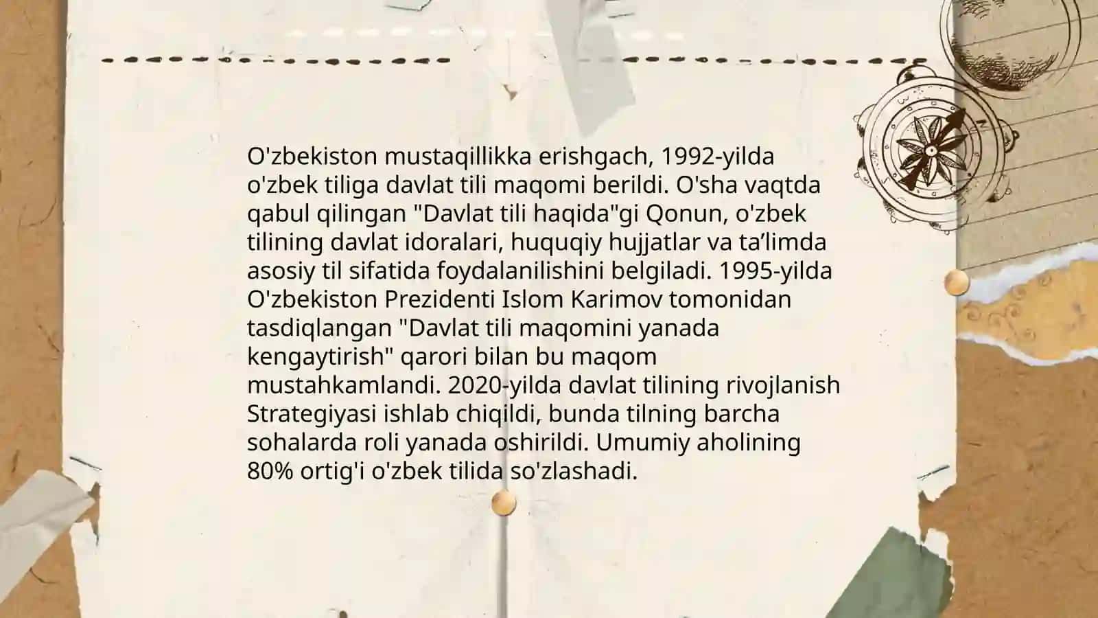 Istiqlol va o’zbek tili. Mustaqillik davrida O’zbekistonda til siyosati 3